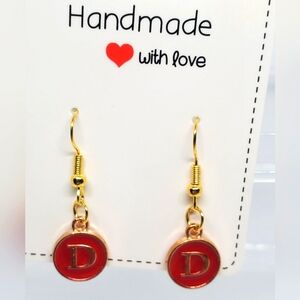 ‼️B2G1 D Initial Earrings, New